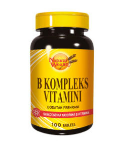 NATURAL WEALTH B KOMPLEKS VITAMINI 100 tablete, Dodatak prehrani za nadoknadu vitamina B skupine