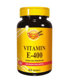 NATURAL WEALTH E-400 kapsule a 60, Dodatak prehrani za nadoknadu vitamina E