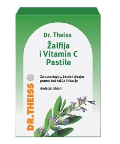 DR. THEISS ŽALFIJA I VITAMIN C pastile a 24, Za usnu duplju, ždrijelo i disajne puteve kod kašlja i iritacije