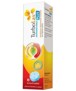 TURBOLAX PLUS a15 šumećih tableta, Dodatak prehrani visoko obogaćen vlaknima za povećanje učestalosti stolice