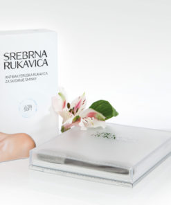 Srebrna rukavica - Antibakterijska rukavica za skidanje šminke