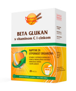 NATURAL WEALTH Beta glukan s vitaminom C i cinkom a20 vrećica, Sa dodatkom meda