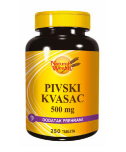 NATURAL WEALTH Pivski kvasac 500mg 250 tableta, Za kožu, kosu i nokte
