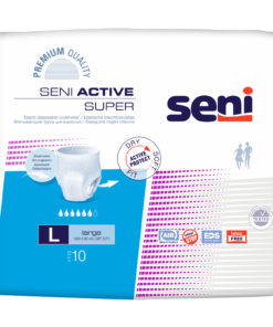 SENI ACTIVE SUPER pelene-gaće a 10, Veličina L za obim struka 100-135 cm za umjerenu i tešku inkontinenciju