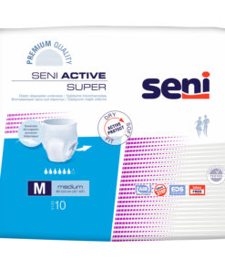 SENI ACTIVE SUPER pelene-gaće a 10, Veličina M za obim struka 80-110 cm za umjerenu i tešku inkontinenciju