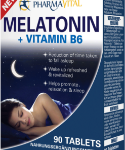 PHARMAVITAL MELATONIN + VITAMIN B6 tablete a 90, Dodatak prehrani kod nesanice
