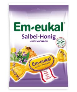 EM EUKAL Eukaliptus Kadulja i Med 75g, Bombone za olakšavanje kašlja i promuklosti