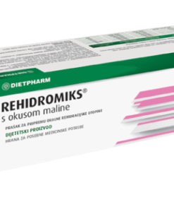 REHIDROMIKS SA OKUSOM MALINE, 5 kesica, Prašak za pripremu rastvora za nadoknadu vode i elektrolita.