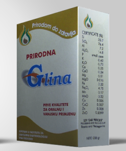 GLINA ŽUTA PRIRODNA 200g, Ventilirana glina za oralnu i vanjsku primjenu