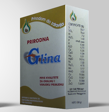 GLINA ŽUTA PRIRODNA 200g, Ventilirana glina za oralnu i vanjsku primjenu