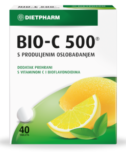 DIETPHARM Bio-C 500® tbl a 40, Dodatak prehrani s vitaminom C i bioflavonoidima