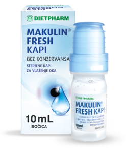 DIETPHARM Makulin® Fresh kapi za oči 10ml, Sterilne kapi za vlaženje oka, bez konzervansa
