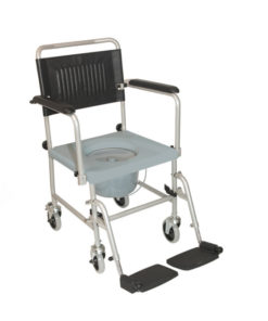 Alternative view of TOALETNA KOLICA ZA NEPOKRETNE ILI SLABOPOKRETNE OSOBE, SA ČETIRI KOTAČA I PLASTIČNOM POSUDOM ISPOD SJEDALA.