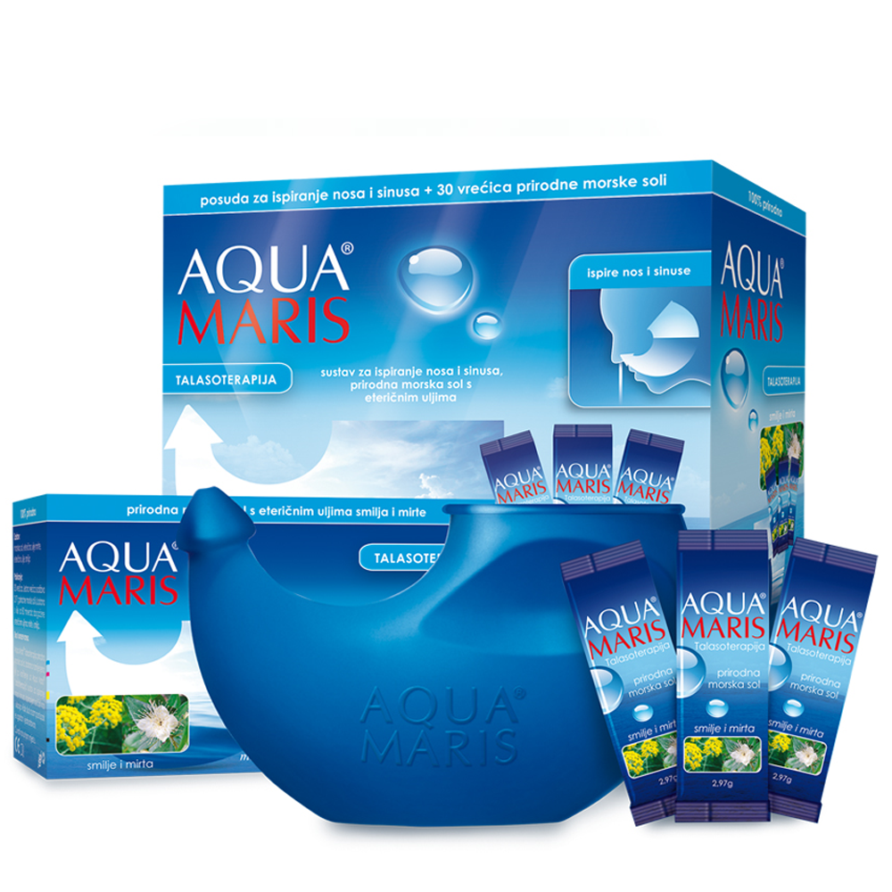 AQUA MARIS® TALASOTERAPIJA, Sistem za ispiranje nosa i sinusa, prirodna morska sol sa eteričnim uljima - Image 2