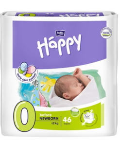 Bella Baby Happy 0 pelene a 46, Za prijevremeno rođenu djecu ispod 2kg tjelesne težine