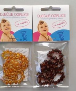 BALTIK JUNIOR Ćilibarna ogrlica za bebe, Ublažava tegobe prilikom nicanja zubića