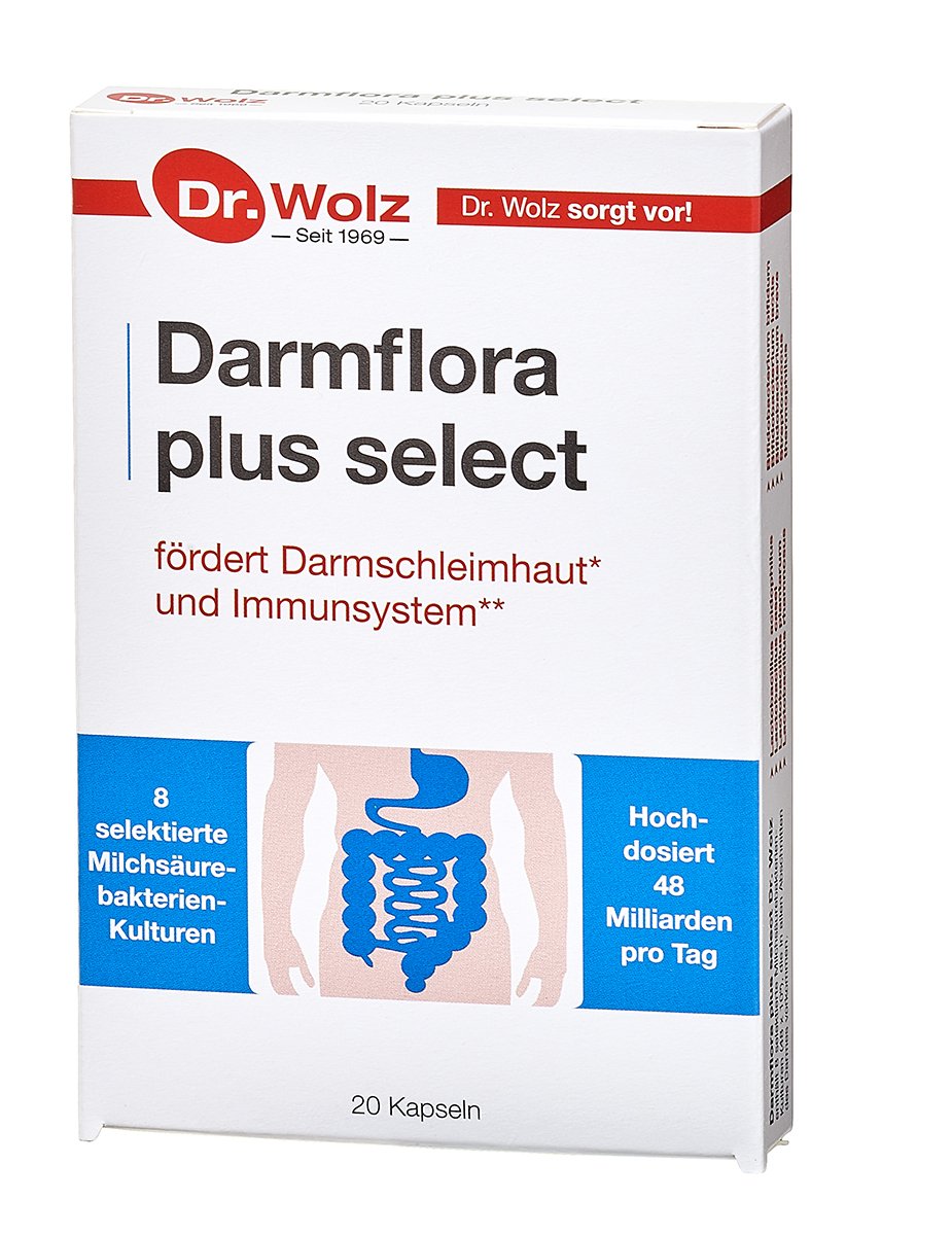 Dr. WOLZ DARMFLORA plus select kaps 10, Za normalnu i uravnoteženu crijevnu floru