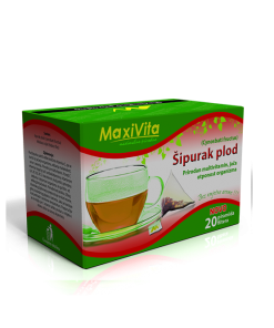 MAXIVITA Šipurak plod čaj piramida filter vrećice a 20, Ima smirujuće, antibakterijske i antibiotske osobine
