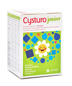 Amsal Cysturo junior 10 vrećica, Namijenjen kod infekcija mokraćnog sistema za djecu