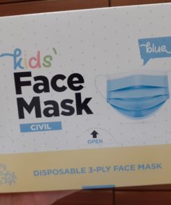 MASKA JEDNOKRATNA, dječija plava, troslojna kutija 10 komada