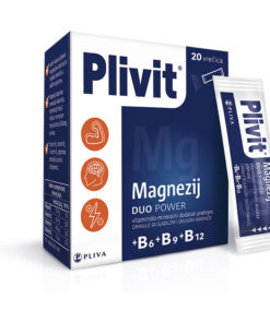 PLIVIT Magnezij Duo Power granule vrećice a 20, Za dopunu magnezija sa vitaminima B6+B9+B12