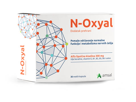 AMSAL N-Oxyal kaps a 30, Pomaže održavanje normalne funkcije i metabolizma nervnih ćelija