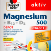 Doppelherz Magnesium 500 +B12+D3 DIRECT DEPOT, Za dopunu magnezija te vitamina B12 i D3