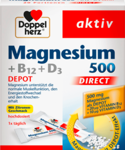 Doppelherz Magnesium 500 +B12+D3 DIRECT DEPOT, Za dopunu magnezija te vitamina B12 i D3