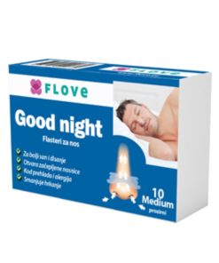 FLOVE GOOD NIGHT FLASTERI ZA NOS a10, Flasteri za miran san kod začepljenih nosnica i protiv hrkanja.