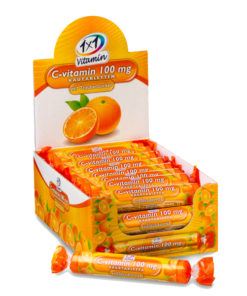 VITADAY C-VITAMIN a 17, Tablete za žvakanje s dekstrozom, okus narandže