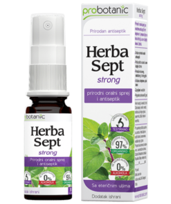 PROBOTANIC HERBA SEPT STRONG SPREJ 30ml, Herba Sept strong je sprej za usnu šupljinu s antiseptičkim učinkom koji se preporučuje kod infekcija usne šupljine, desni i grla.