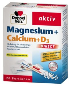 Doppelherz Aktivni Magnezij+Kalcij+D3 vitamin 20 vrećica, Doprinose normalnoj funkciji mišića i očuvanju kostiju
