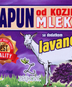 ZELJKOVIĆ SAPUN OD KOZJEG MLIJEKA SA DODATKOM CVIJETA LAVANDE 70g, Djeluje ljekovito i služi kao antiseptik.