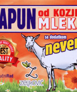 ZELJKOVIĆ SAPUN OD KOZJEG MLIJEKA SA DODATKOM NEVENA 70g, Koristi se za opekotine, rane a od velike je pomoći kod psorijaze.