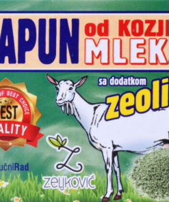 ZELJKOVIĆ  SAPUN OD KOZJEG MLIJEKA SA DODATKOM ZEOLITA 70 g, Zeolit uklanja otrovne tvari i neugodne mirise sa kože.
