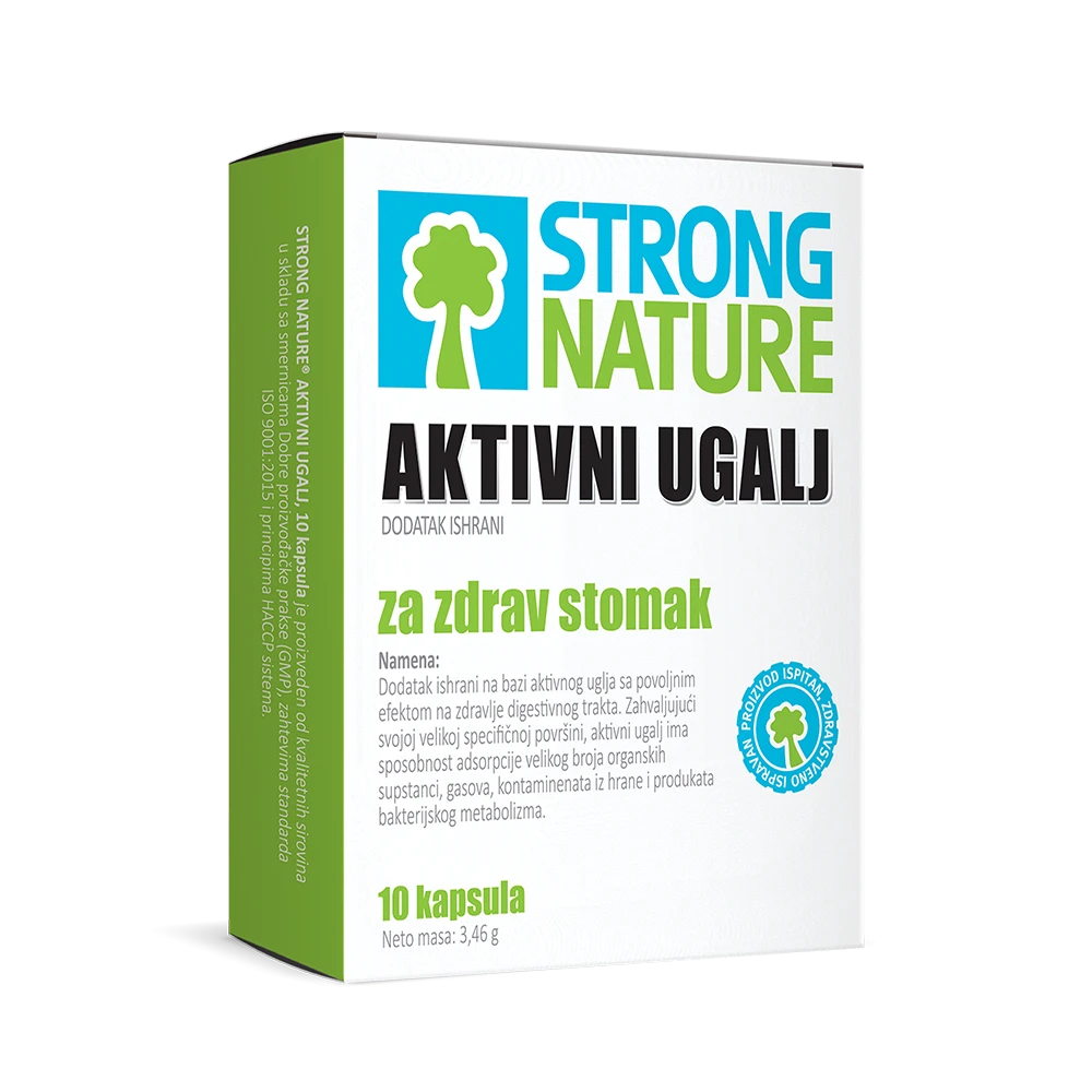 STRONG NATURE® Aktivni ugalj kapsule a10
