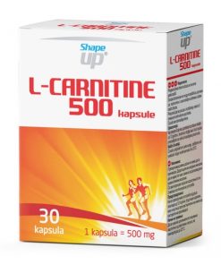 Shape up L-CARNITINE 500mg 30 kapsula, Povećava tonus srčanog mišića, poboljšava funkciju kardiovaskularnog sistema