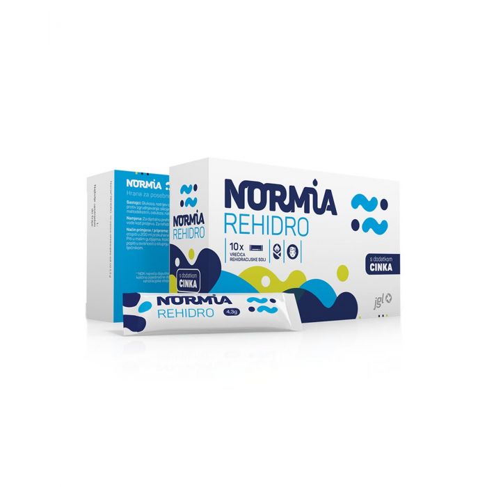 Normia Rehidro 10 vrećica, Namijenjena rehidraciji i nadoknadi elektrolita kod dehidracije