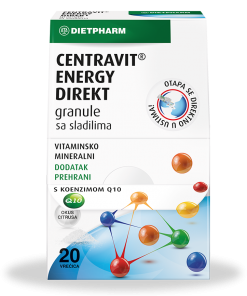 DIETPHARM CENTRAVIT ENERGY DIREKT granule a 20, Vitaminsko-mineralni dodatak prehrani s koenzimom Q10