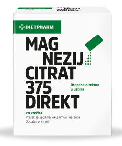 DIETPHARM Magnezij Citrat 375 Direkt prašak 20 vrećica