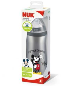 NUK Disney Mickey Mouse Sportska bočica, 450 ml, silikonska gura za povlačenje, dob 24 m+