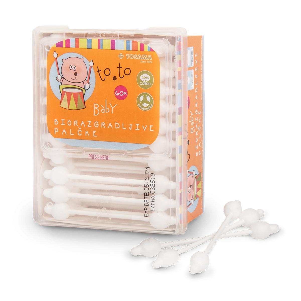 TOSAMA Biorazgradivi štapići za uši, dječiji 60 komada