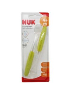 NUK Kašike za hranjenje plastične 2 komada, 4+ mjeseci