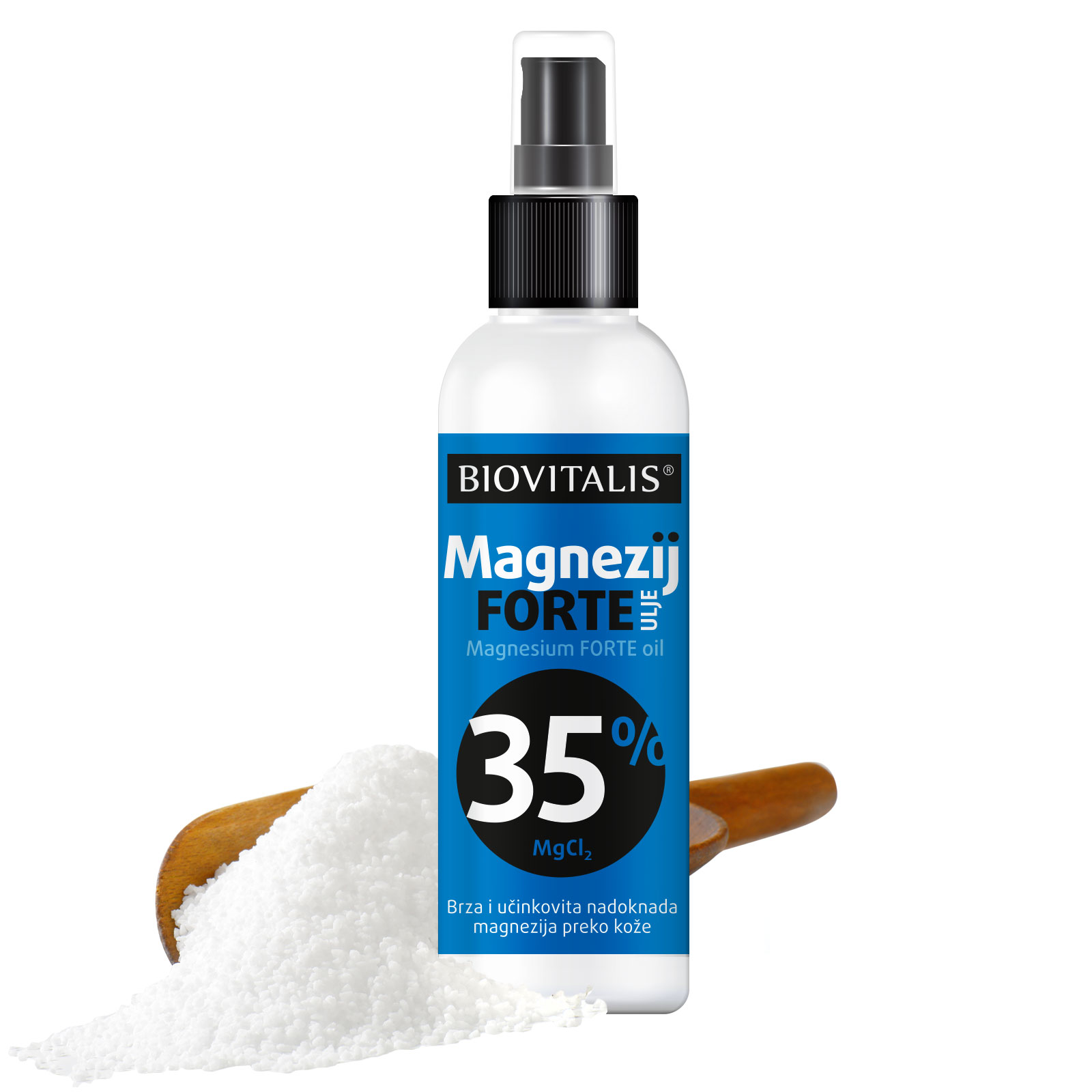 BIOVITALIS Magnezij FORTE ulje 100ml, Brza i učinkovita nadoknada magnezija preko kože
