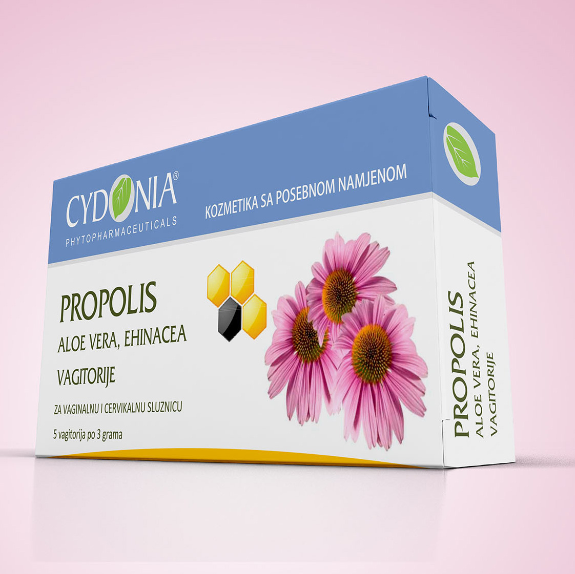 CYDONIA Propolis vagitorije 5 komada, Kod bakterijski i virusnih promjena sluzokože