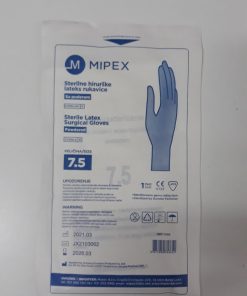 MIPEX Sterilne hirurške rukavice sa puderom 1 par, Veličina 7,5