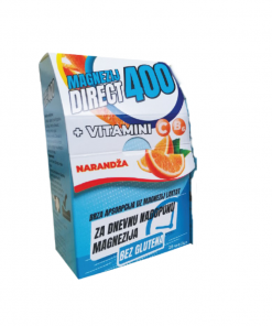PHARMAMED MAGNEZIJ 400 DIREKT + VITAMINI C I B6, 20 vrećica, Okus narandže.
