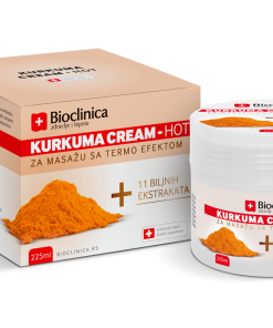 Bioclinica Kurkuma cream hot 225ml, Za masažu sa efektom zagrijavanja
