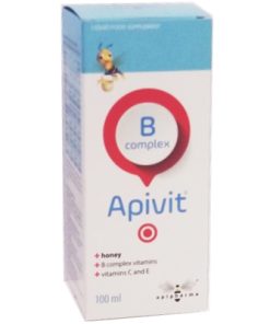 APIPHARMA Apivit B complex 100ml, Tekući dodatak prehani s medom i vitaminima za djecu i odrasle