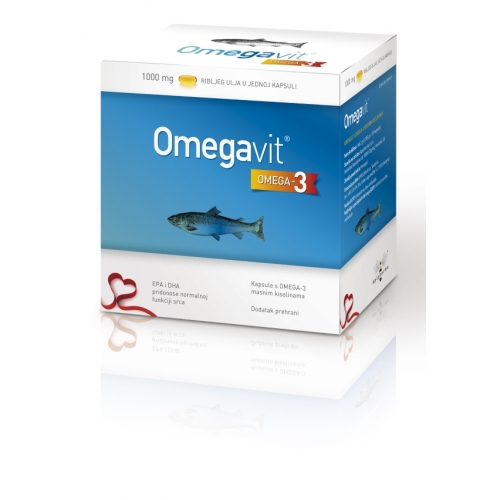 APIPHARMA Omegavit kapsule a 120, Dodatak prehrani s omega3 masnim kiselinama eApoteka